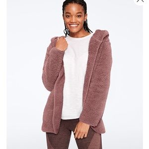 Pink Sherpa cardigan